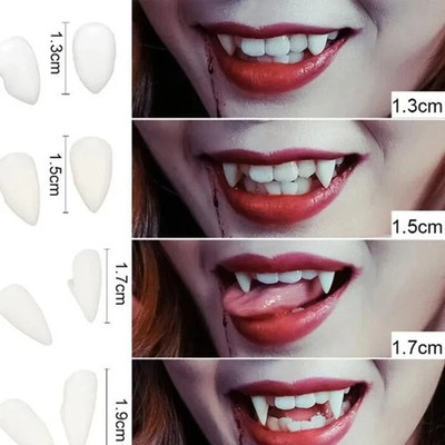 Halloween Vampire Fang Teeth Costume Prop Fake Fangs Party Cosplay Accessory