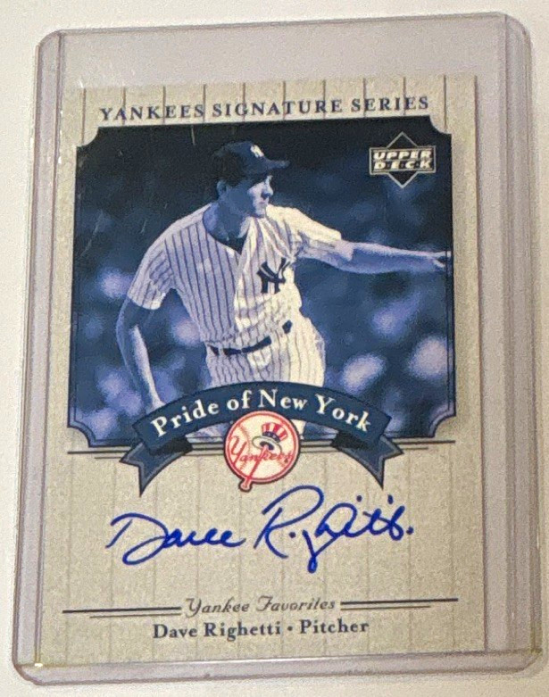 Upper Deck 2003 Yankees Signature Series Auto Dave Righetti #PN-DR