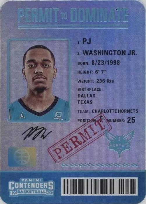 2019-20 Panini Contenders Optic - PJ Washington Jr. #103 for sale