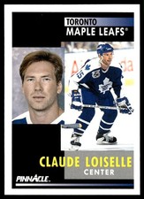 1991-92 Pinnacle Claude Loiselle Toronto Maple Leafs #296
