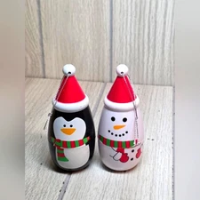 Christmas Nesting Doll Ornaments Penguin & Snowman Christmas Holiday