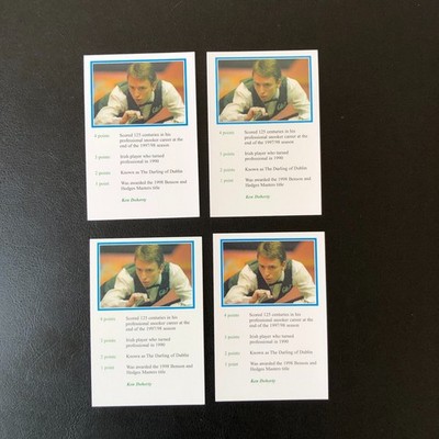 1999 A Question of Sport Snooker Lot Ken Doherty - Ireland - World Snooker