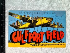 USA ARMY POSTCARD  "GREETINGS FROM GULFPORT FIELD"