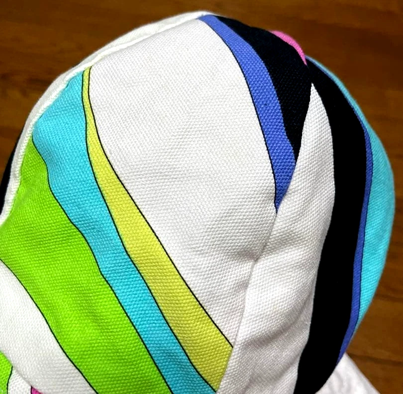 Emilio Pucci Sombrero Cubo Sombrero Rayas Algodón 100% Multicolor Blanco Foto 3 de 4