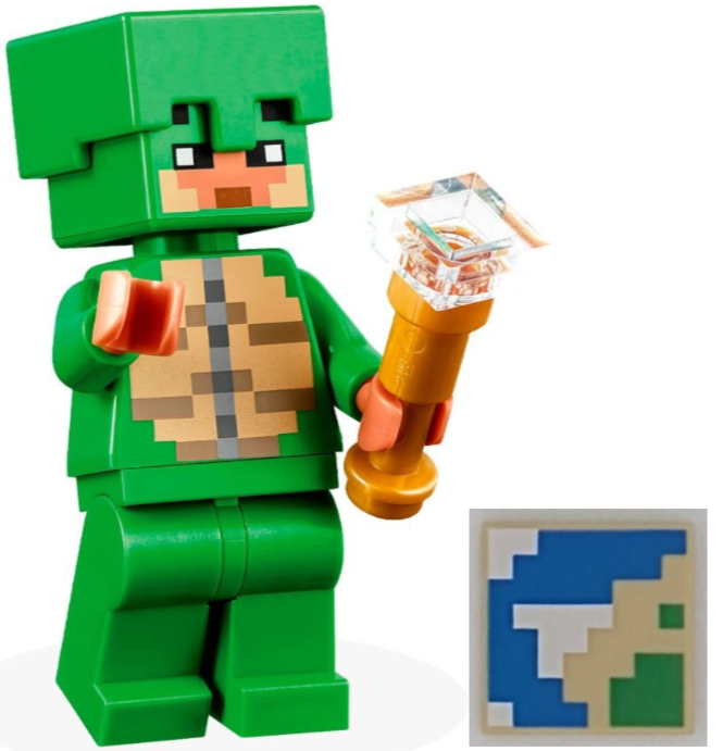 LEGO Minecraft Minifigur - min162 - Schildkrötenkrieger - aus 21254