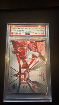 2006 SP Game Used Kobe Bryant All Star Memorabilia 28/100 PSA 8