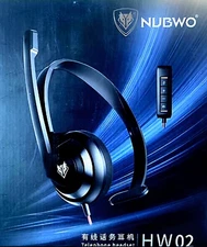 NUBWO HW02 USB Headset with Microphone Noise Cancelling & in-line Control
