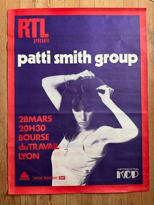 PATTI SMITH GROUP Original 1978 Lyon France Concert Poster Easter