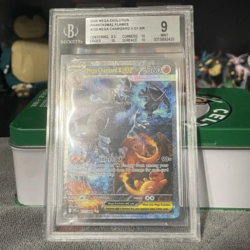Pokémon Mega Charizard X EX SIR #125/094 BGS 9 *THREE SUBGRADE 10s*