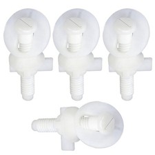 4PCS Toilet Seat Hardware Kit - Plastic Bolts, Nuts, Washers  Hinge Screws f...