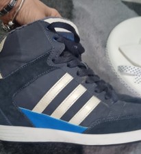 Adidas Neo Up Hidden Wedge Hi Top Boot Trainers UK 6 Navy Blue