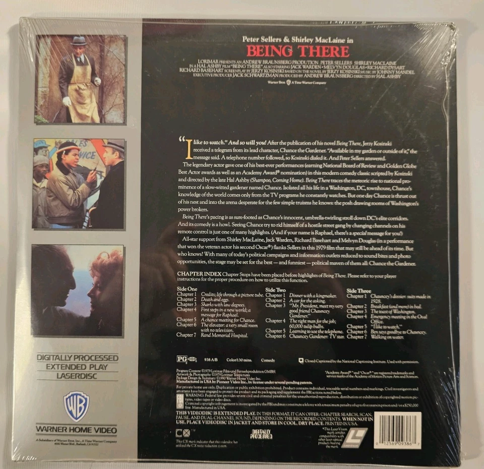 Being There (1979) Laserdisc- Peter Sellers Shirley Maclaine New SEALED Oop Rare — 第 2/4 张图片