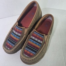Twisted X Aztec Driving Moc Shoes Women  s 8.5M Casual Slip On Loafers