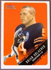 2000 Fleer Tradition Brian Urlacher Rookie Card #309. rookie card picture