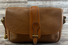 DOONEY  BOURKE Equestrian all weather leather crossbody bag Brown vintage