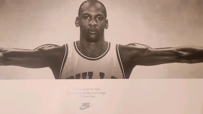 Original Michael Jordan Nike 12 X 36 Poster WINGS Unreleased UDA