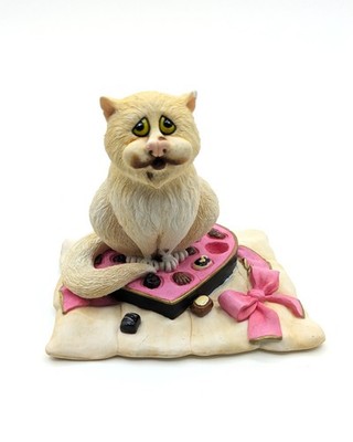 Comic and Curious Cats, Linda Jane Smith  Chocoholic A3089 2004 Valentines Day