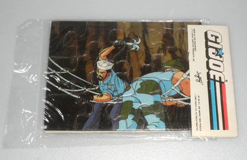 1986 Action Card Micro Twin Puzzle Vintage Milton Bradley G.I. GI Joe 3.75 ARAH