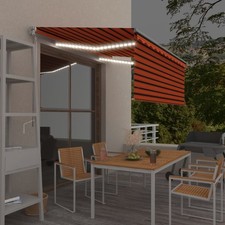 Manual Retractable Awning Outdoor Awning with Blind and LED Awning