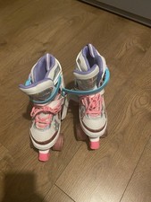 OLYSPM Kids Roller Skates for Girls Pro 4-, Size XS( XS 23-27 6.5-9.5 14.5-17CM)