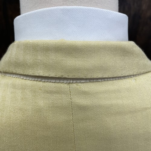 Ravazzolo Hand Tailored Italy Loro Piana Herringbone Yellow Cashmere Jacket 44R - Picture 10 of 14