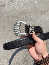 Chrome Hearts Cross Pattern Fashion Belt Blac...