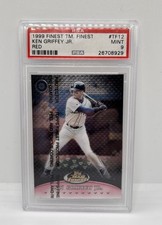 1999 KEN GRIFFEY JR. FINEST TEAM FINEST RED #TF12 PSA 9 MARINERS /500 w/coating
