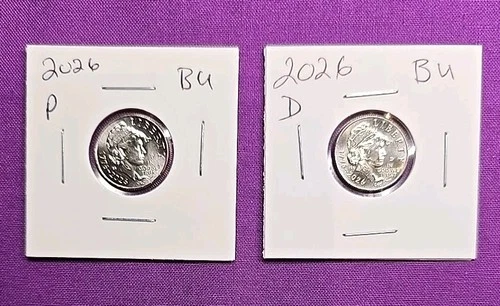 2026 P & D Emerging Liberty Dimes "BU"  In Coin Flips! **FREE SHIPPING**#wj403