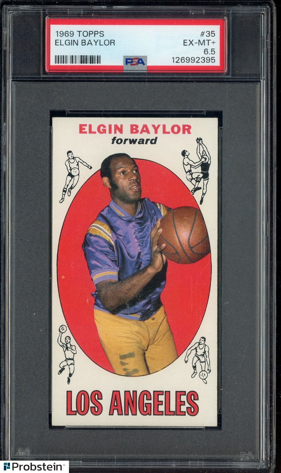 1969 Topps Basketball #35 Elgin Baylor RC Rookie PSA 6.5 HOF Centered
