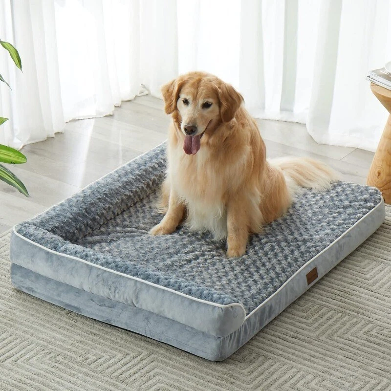 Sofa Dog Bed Pet W/ Waterproof Lining Large Dogs Nonskid Bottom Soft Comfortable
