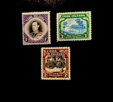 ISOLE COOK ,NUOVA ZELANDA SG127-9 IL 1938 GVI SET DI 3 MONTATI CAT MINT £85
