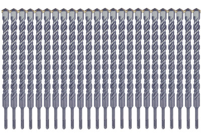 SDS Plus Rotary Hammer Drill Bit Set 7/8''x10'' Masonry Concrete Drill Bits-24Pcs