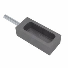 0.5kg Graphite Ingot Mold Casting Crucible Melting Metal Gold Silver W/Handle US
