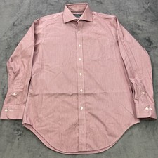 Lauren Ralph Lauren Dress Shirt 15 32/33 Red Non Iron Button Up Classic Fit