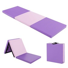 6 ft x 2 ft Portable Gymnastics Tumbling Mat Tri-Fold Folding Exercise Mat Yoga