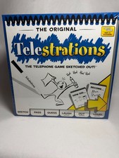 NEW TELESTRATIONS The Telephone Game Sketched Out, 4-8 Player Set, USAOPOLY (C)