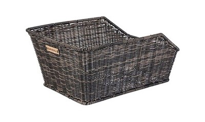 Wicker rear bicycle basket compatible with system CENTO RATTAN LOOK WSL (40X25X1
