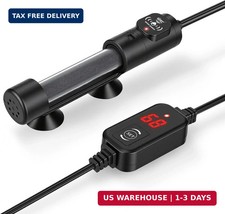 hygger 50W Submersible Aquarium Heater with Digital Temperature Controller, Mini