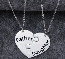 Father And Daughter Matching Necklace Stainless Steel Birthday Christmat Gift