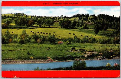 Western Cow Country Prime Beef Production Mountain Area Supreme Postcard