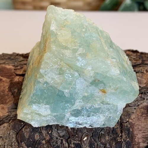 Acquamarina Cristallo Grezzo Esemplare Con Base Feltro Espositore 2,2"x2" 595 Carati - Foto 3 di 13