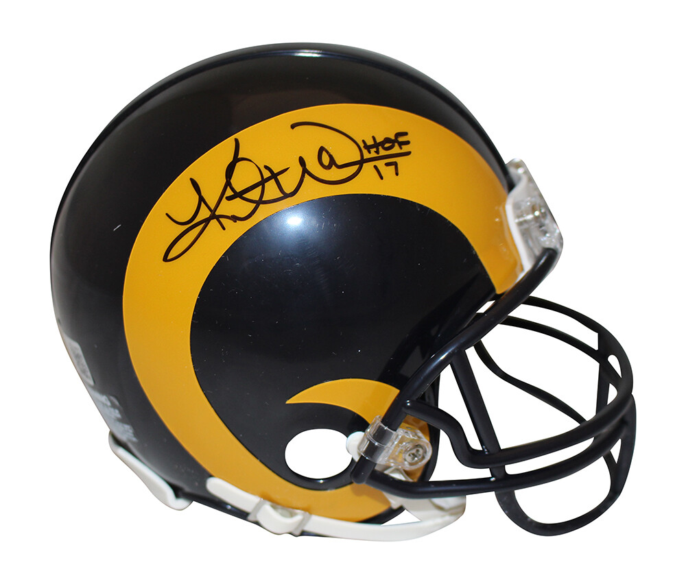Kurt Warner Autographed Signed St Louis Rams 81-99 Vsr4 Mini Helmet HOF Beckett 
