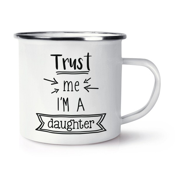 Trust Me I'm A Tochter Emaille Becher Tasse Scherz Worlds Best Favorit Toll-image