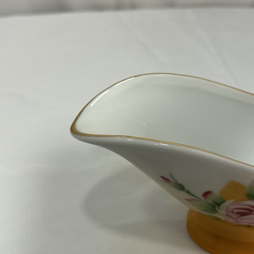 Vintage Lefton China handbemalt 5649 Sauciere Rosen mit Goldrand Servierschale - Bild 6 von 14