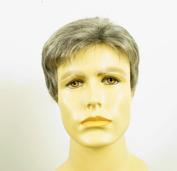 Perruque homme cheveux naturels gris blanc FRANCOIS 44 prothèse capillaire
