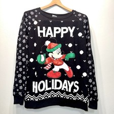 DISNEY Mickey Mouse Happy Holidays Sweatshirt Junior Girl Size XXL 19 