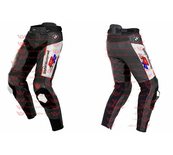 Pantalon de moto BMW RR en cuir de course pour hommes taille 48 noir
