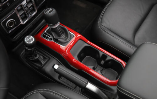Panel de cambio de engranajes con soporte para tazas borde para Jeep Wrangler JL JT 2018-2024 1 PIEZA - Imagen 8 de 24