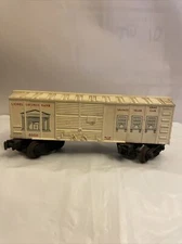 LIONEL POSTWAR  WHITE 6050 DOUBLE DOOR 9"  SAVINGS LOAN  BOXCAR