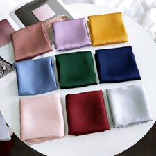 Large Silk Feel Satin Scarf Head Square Wrap Neck Neckerchief Shawl Hair Scarf